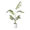 American Art Decor 4ft. Realistic Artificial Palm Tree in White Pot
